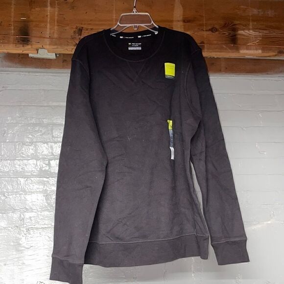 NWT Tek Gear Plain Black Crewneck Sweatshirt - Picture 1 of 3